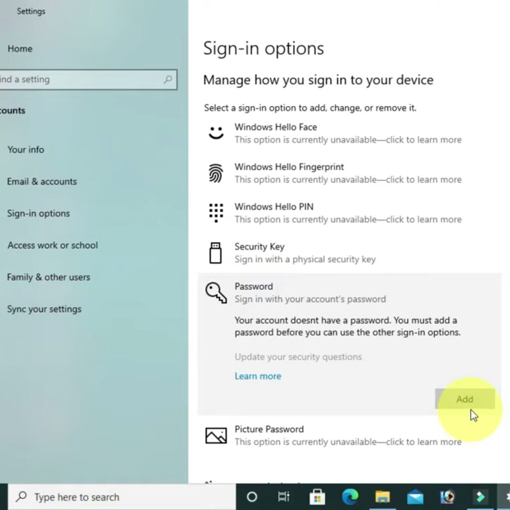 Windows 10 me password kaise lagaye